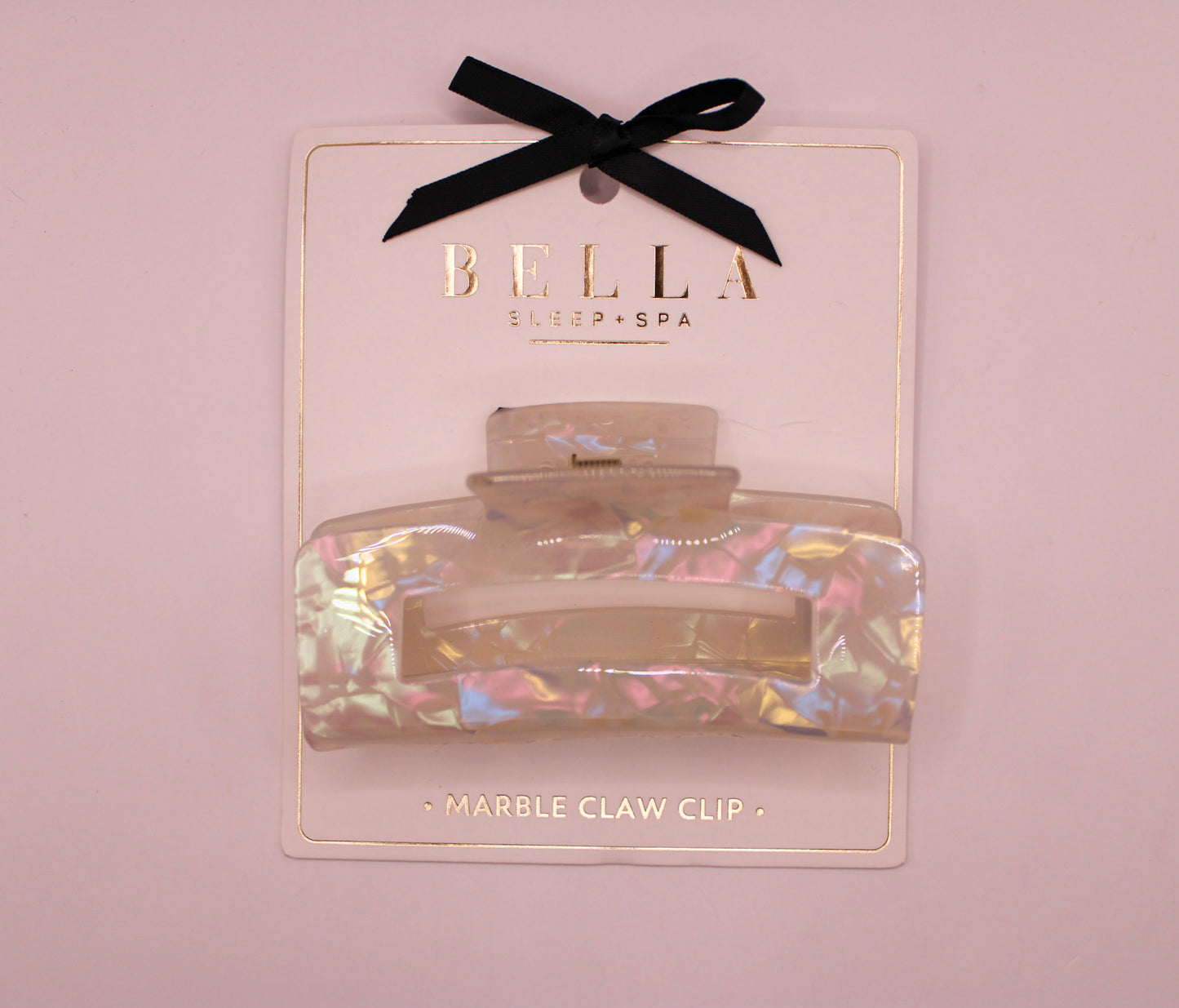 CLAW CLIP WHITE MARBLE