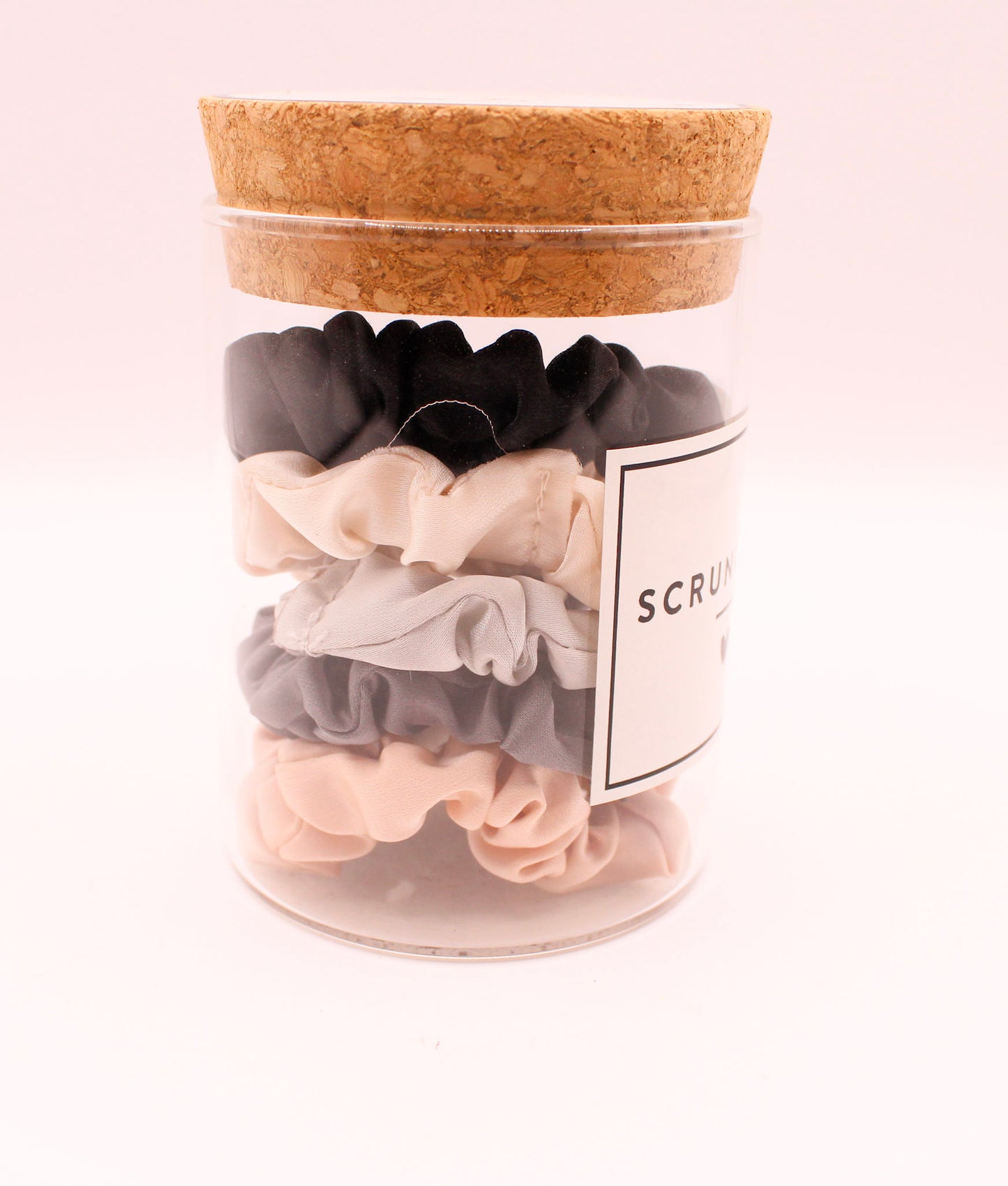 LG SATIN SCRUNCHIES JAR IVORY