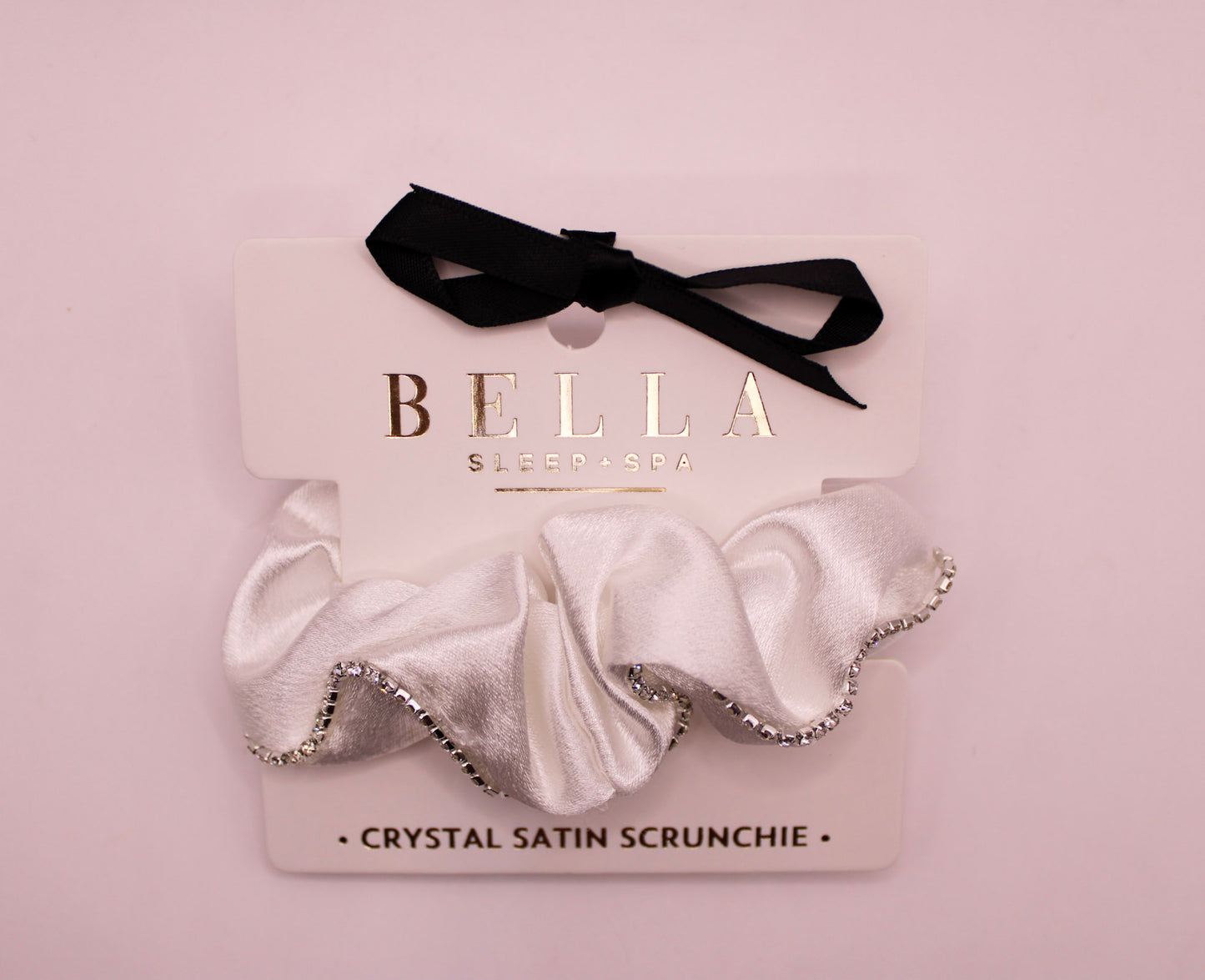 CRYSTAL SATIN SCRUNCHIE