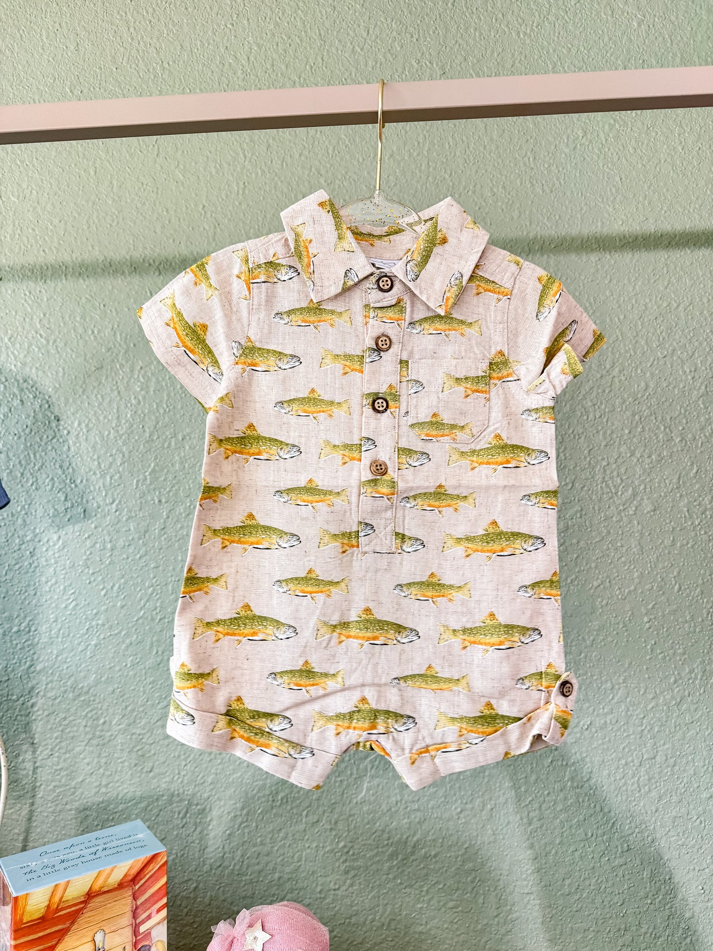 LINEN FISH SHORTALL