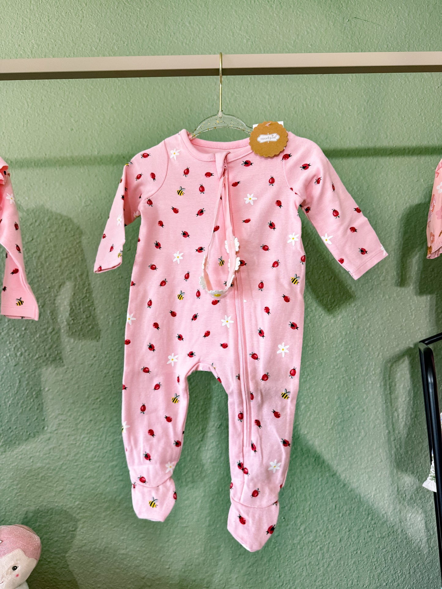 LADYBUG SLEEPER & HEADBAND SET