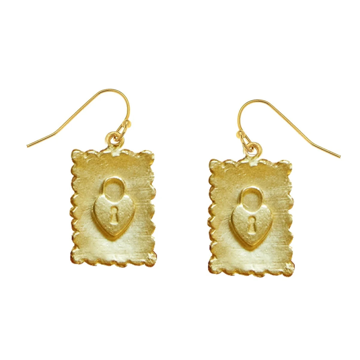 Lock Stamp Earrings