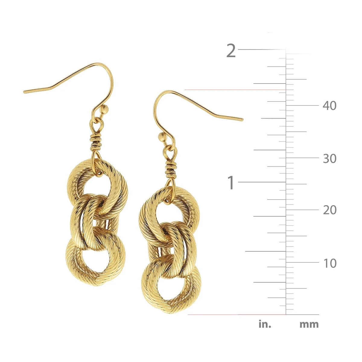 Double Link Chain Earrings
