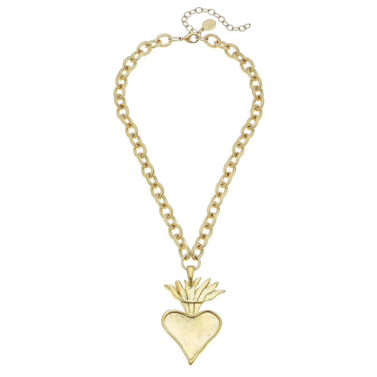 Flaming Heart Chain Neclace