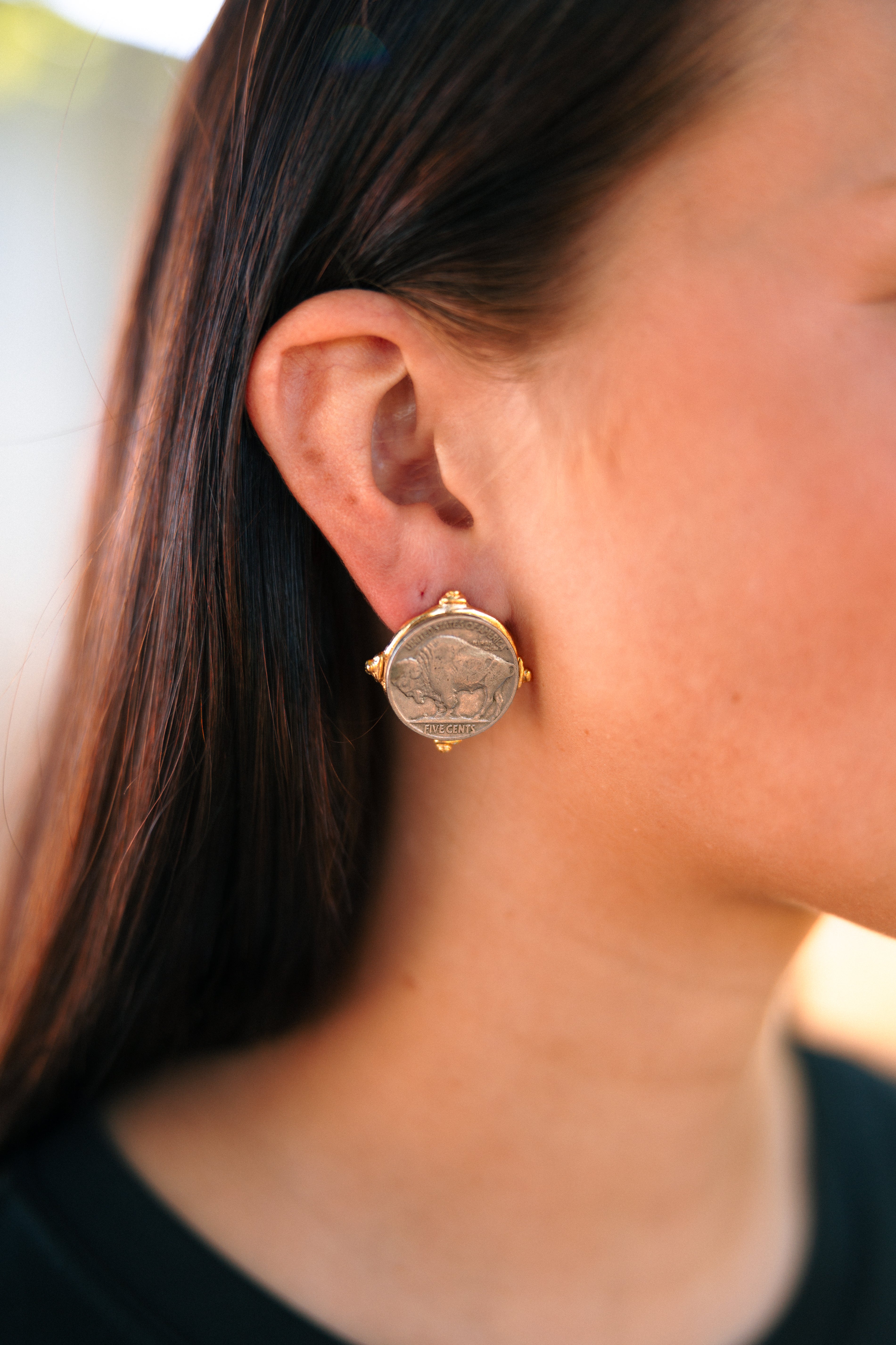 Buffalo Nickel Studs