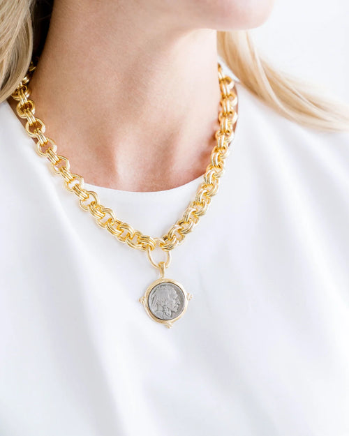 American Indian Head Nickle Necklace
