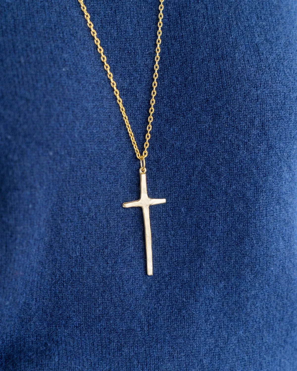Elongated Cross Necklace